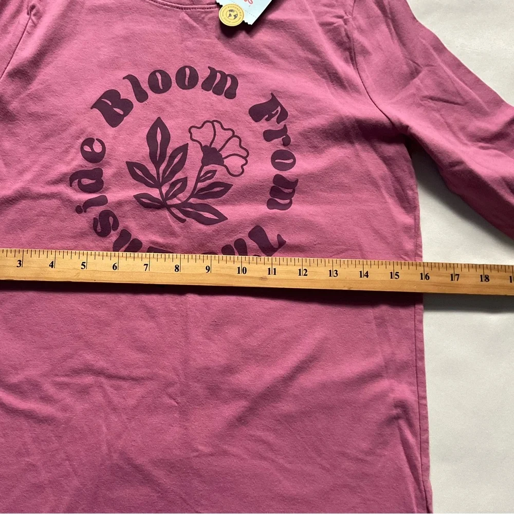 Cat & Jack Girl's Bloom From‎ The Inside Graphic T-Shirt Size Large (10-12)